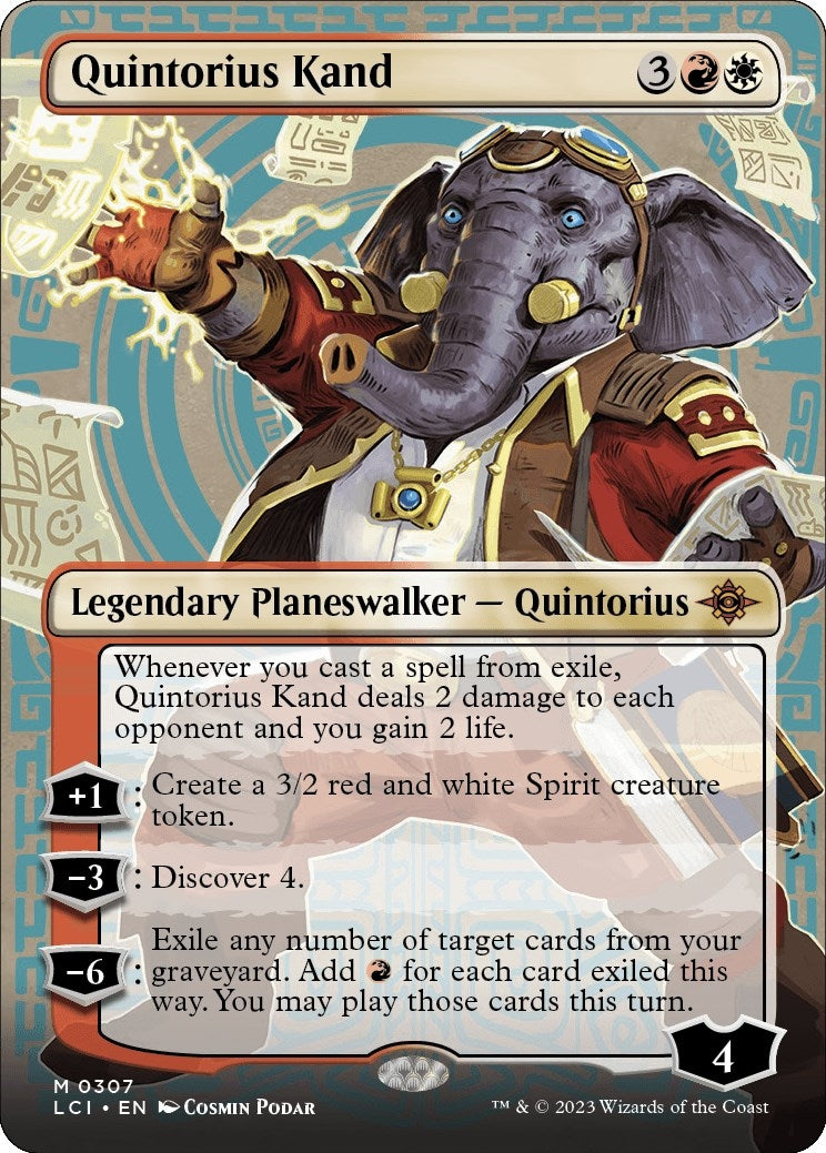 Image for Quintorius Kand (0307) (Borderless) (307) (The Lost Caverns of Ixalan) - Magic: The Gathering