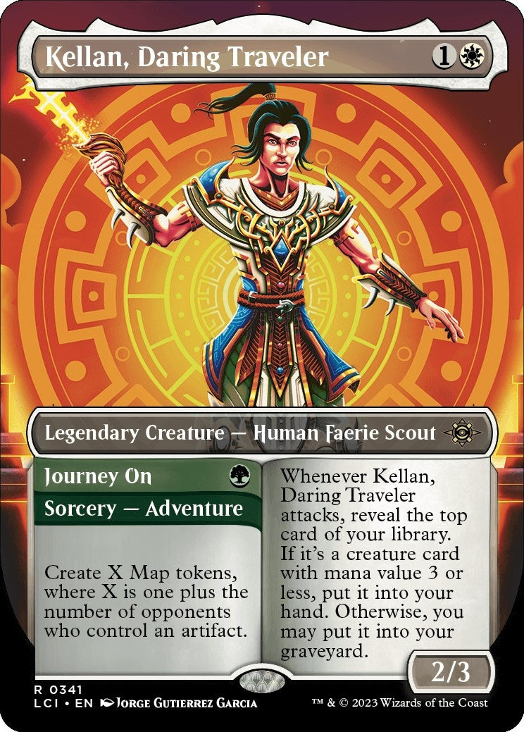 Image for Kellan, Daring Traveler (Borderless) (341) (The Lost Caverns of Ixalan) - Magic: The Gathering