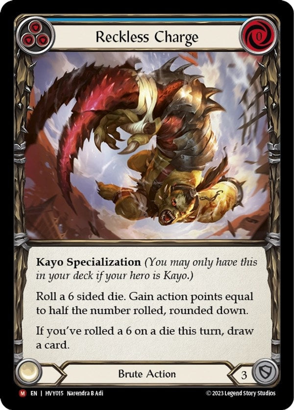 Image for Reckless Charge (HVY015) (Heavy Hitters) - Flesh and Blood TCG