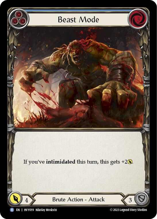 Image for Beast Mode (Blue) (HVY019) (Heavy Hitters) - Flesh and Blood TCG
