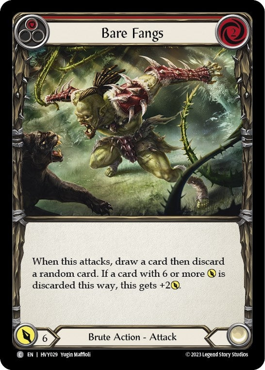Image for Bare Fangs (Red) (HVY029) (Heavy Hitters) - Flesh and Blood TCG