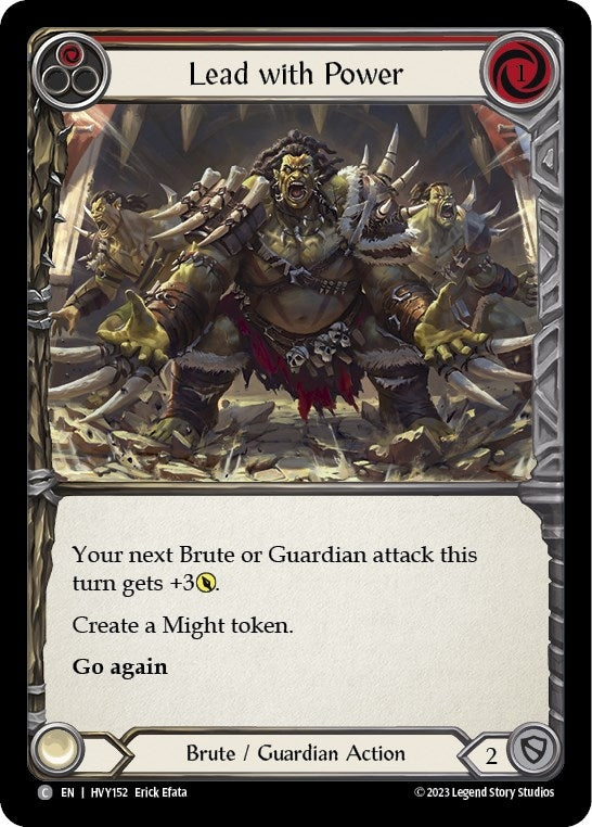 Image for Lead with Power (Red) (HVY152) (Heavy Hitters) - Flesh and Blood TCG