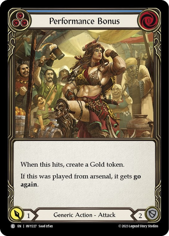 Image for Performance Bonus (Blue) (HVY227) (Heavy Hitters) - Flesh and Blood TCG