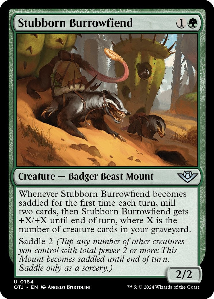 Image for Stubborn Burrowfiend (184) (Outlaws of Thunder Junction) - Magic: The Gathering