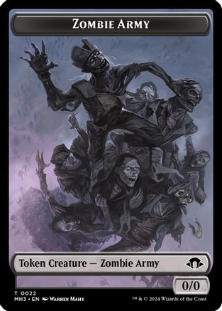 Zombie Army // Energy Reserve Double-Sided Token (22 // 36) (MH3)