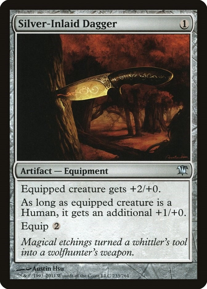 Silver-Inlaid Dagger (233) (Innistrad)