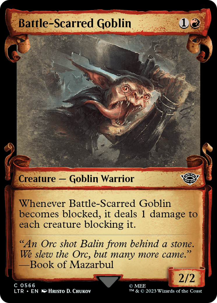 Battle-Scarred Goblin (Showcase Scrolls) (566) (LTR)