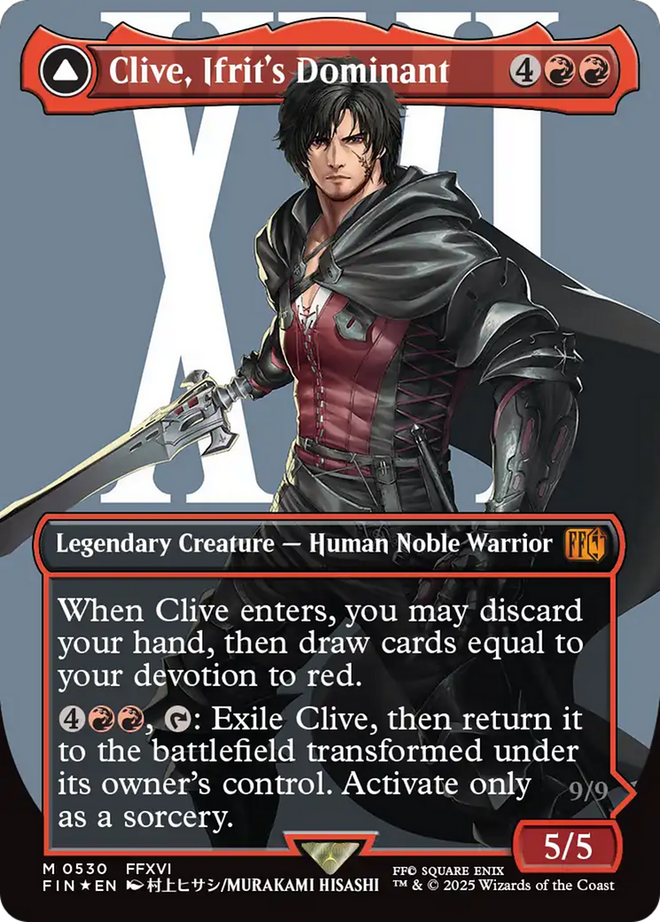 Clive, Ifrit's Dominant (Borderless) (Surge Foil) (0530) (530) (FIN)