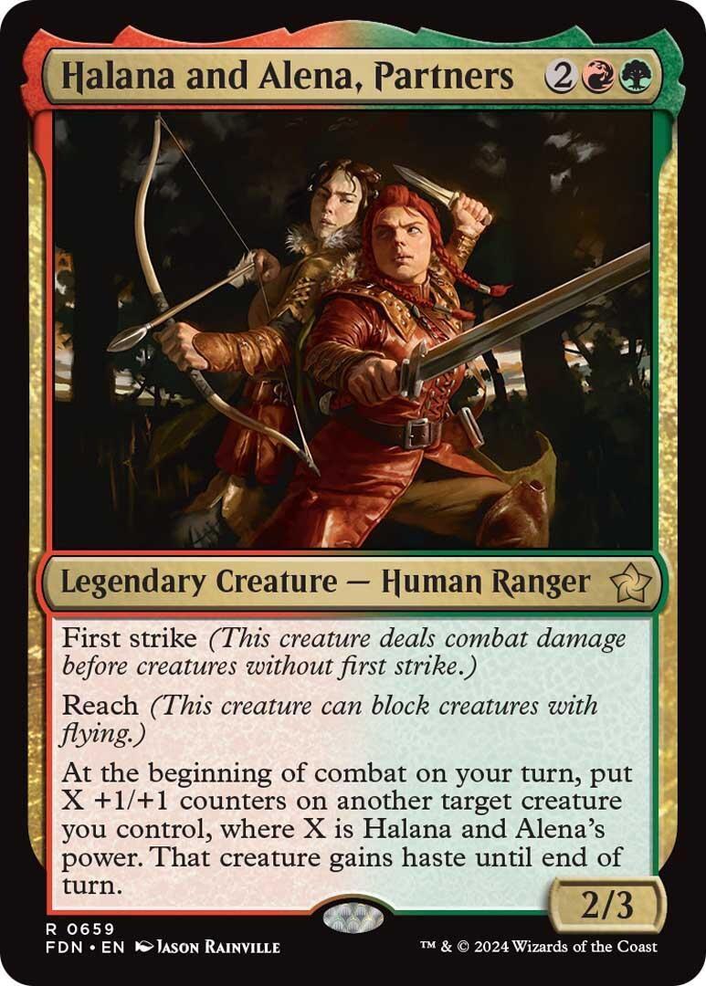 Image for Halana and Alena, Partners (659) (Foundations) - Magic: The Gathering