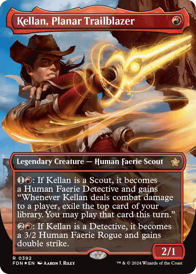Kellan, Planar Trailblazer (Borderless) (Mana Foil) (392) (Foundations)