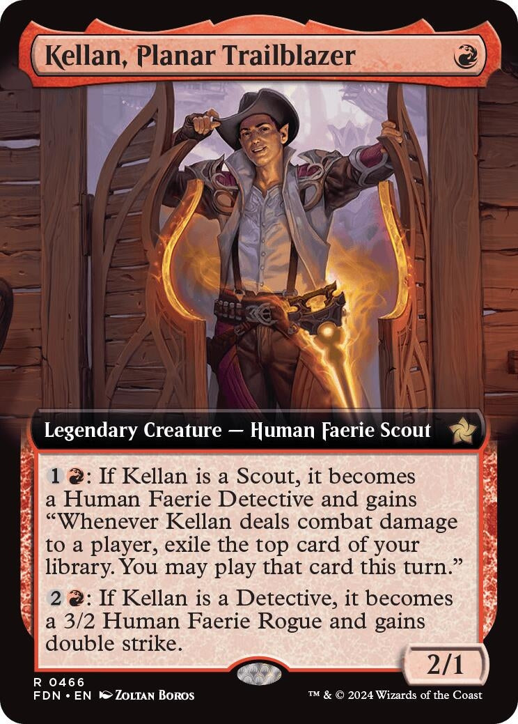 Kellan, Planar Trailblazer (Extended Art) (466) (Foundations)