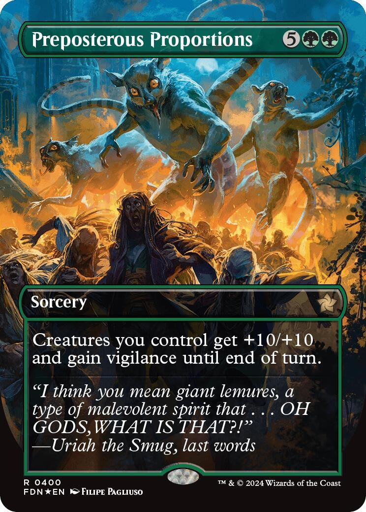 Preposterous Proportions (Borderless) (Mana Foil) (400) (Foundations)