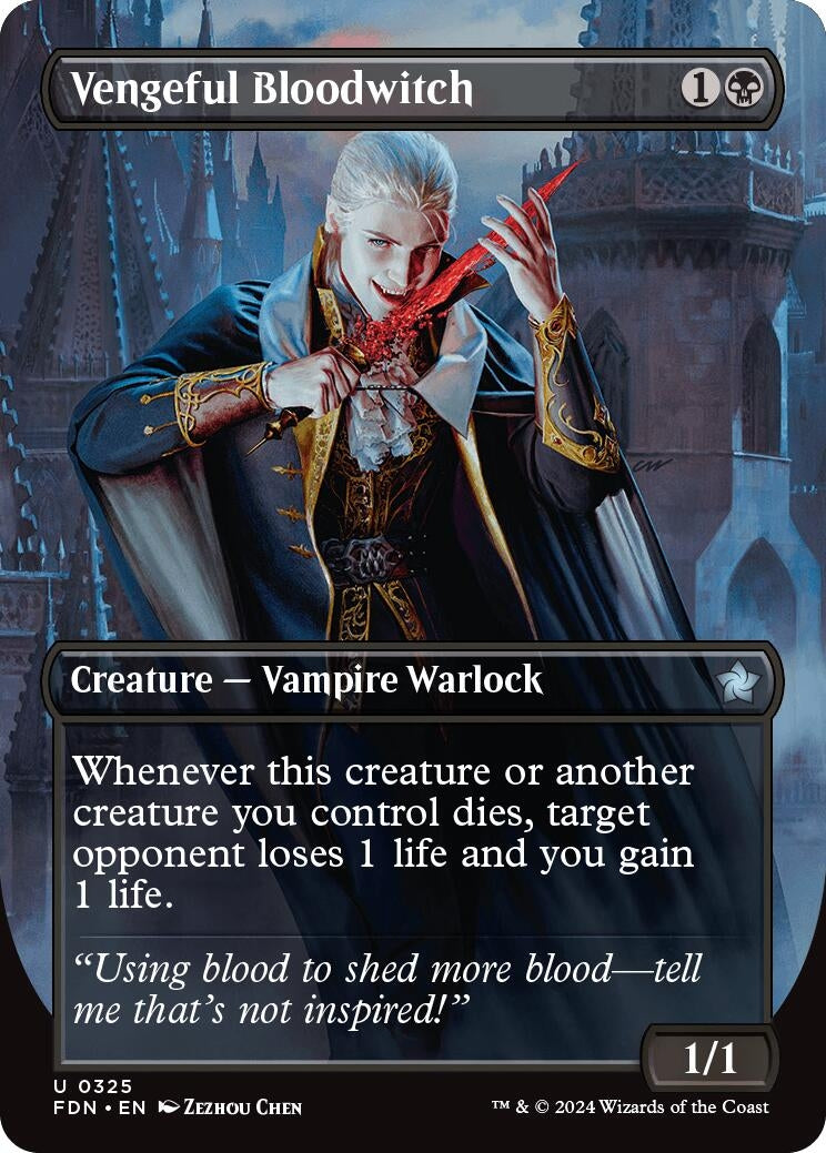 Vengeful Bloodwitch (Borderless) (325) (Foundations)