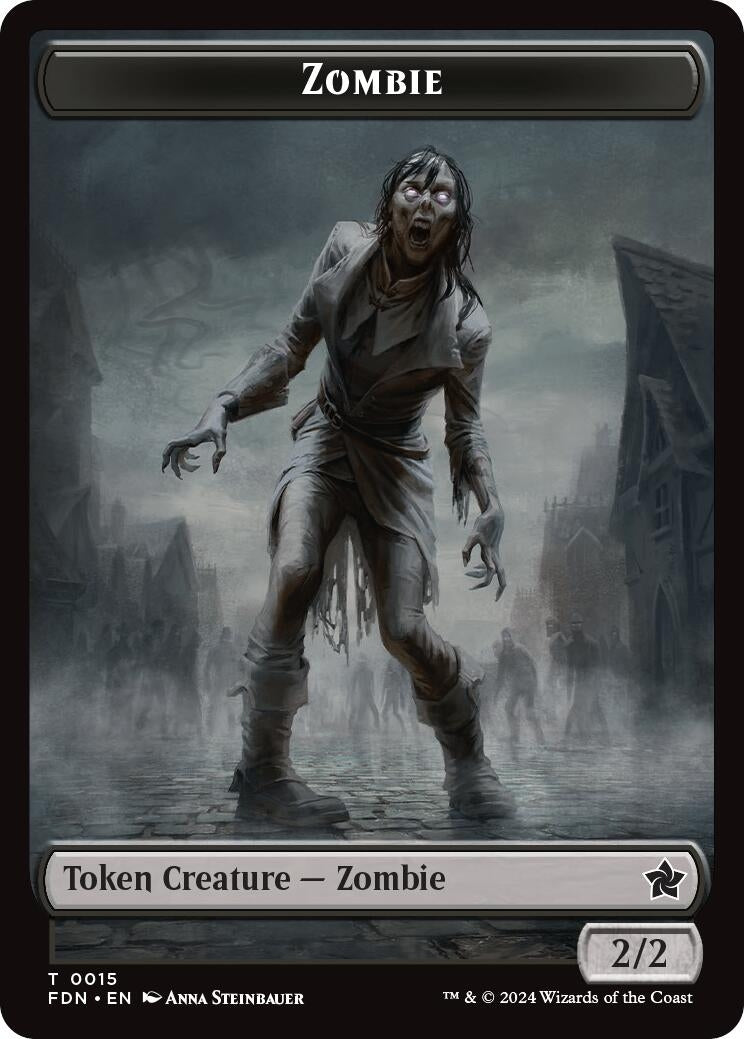 Zombie // Insect Doubled-Sided Token (15 // 21) (Foundations)