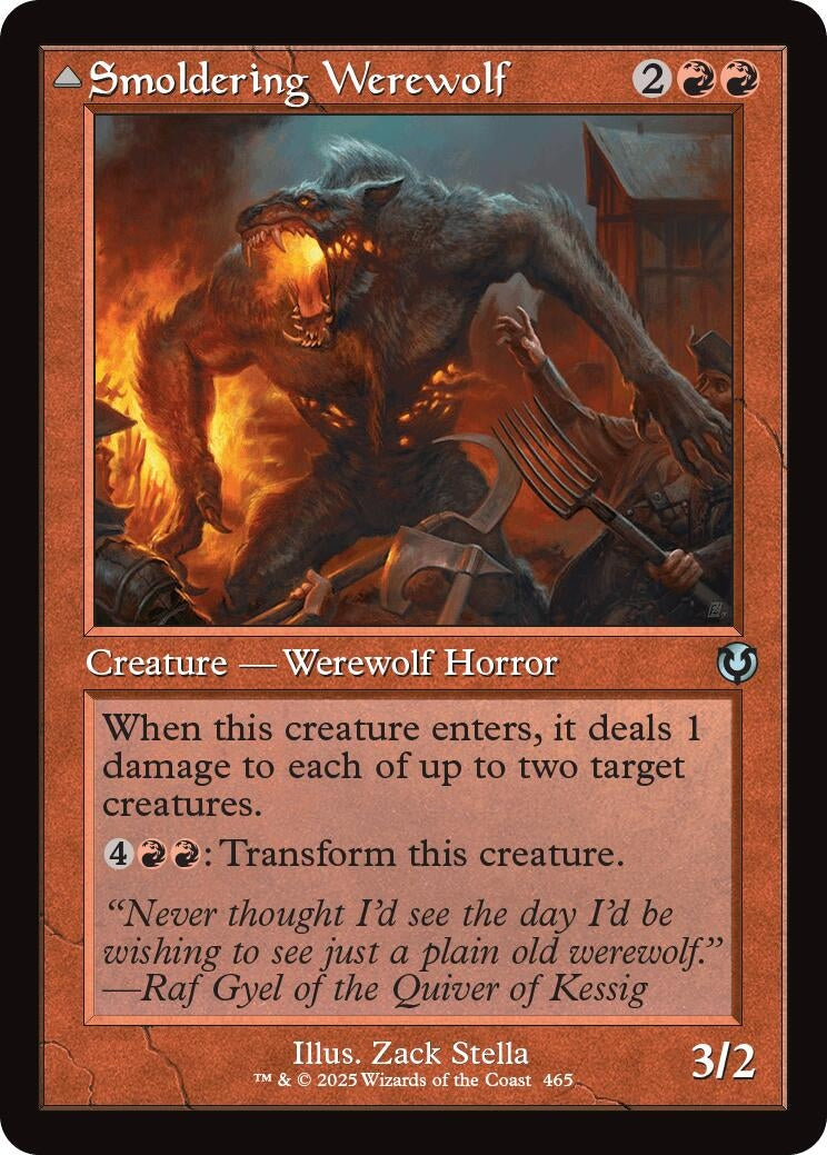 Smoldering Werewolf (Retro Frame) (465) (Innistrad Remastered)