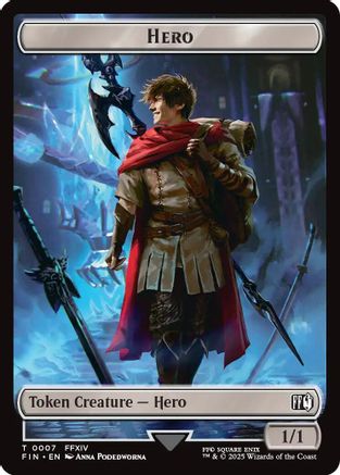 Hero (0007) // Wizard (0015) Double-Sided Token (7 // 15) (FIN)