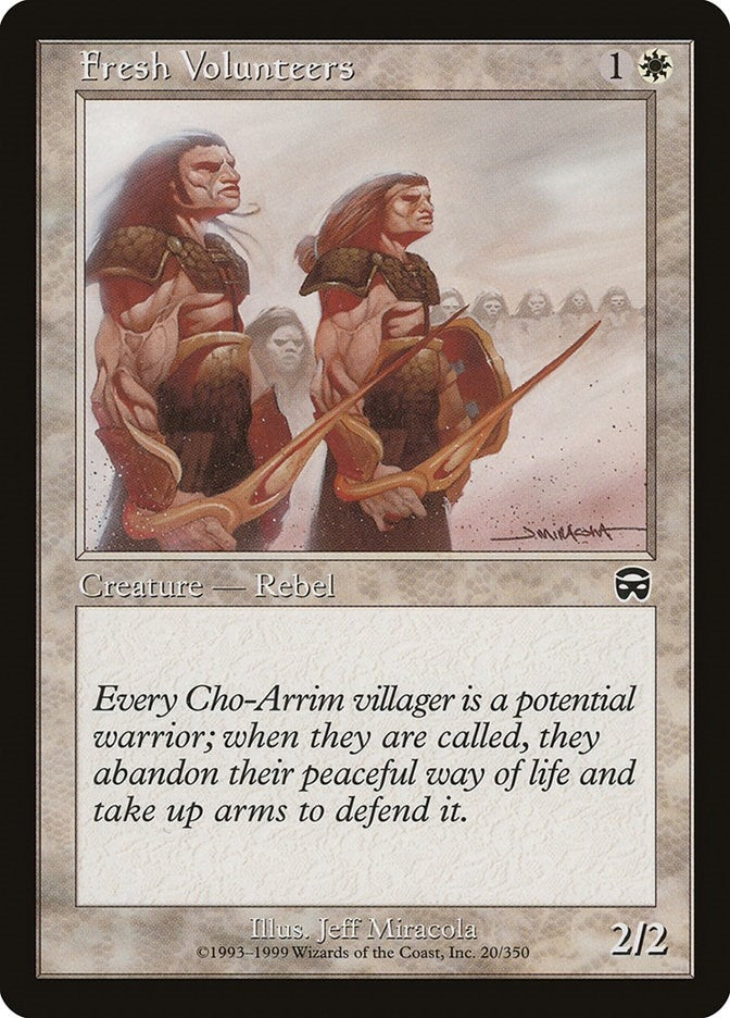 Fresh Volunteers (20) (Mercadian Masques)