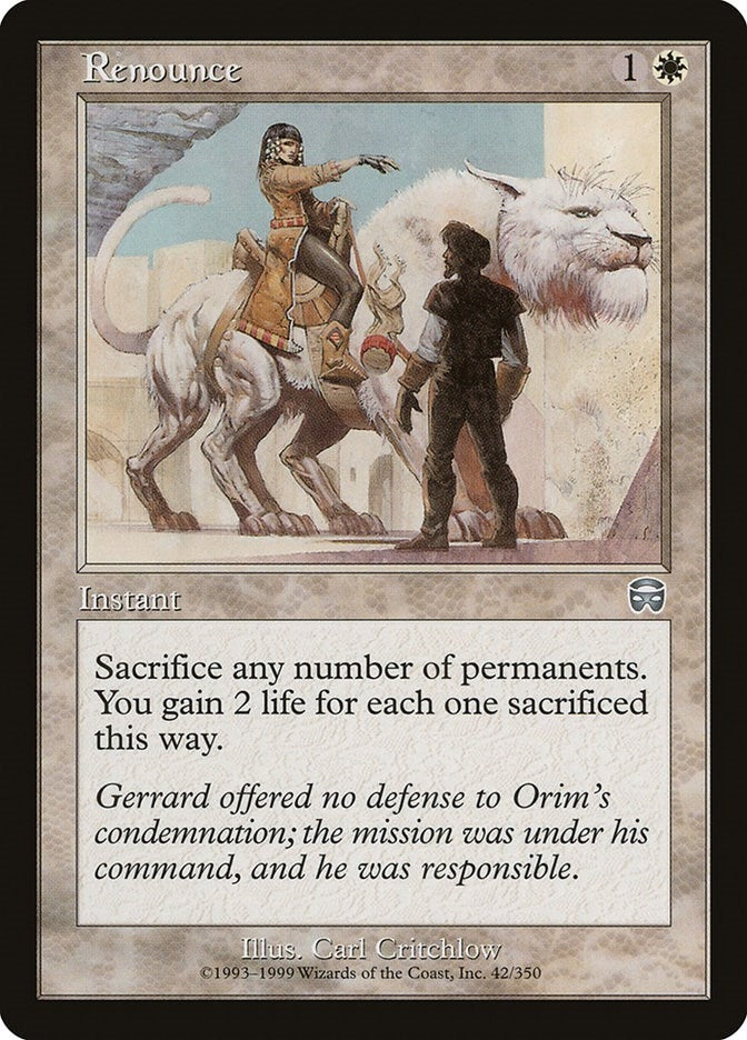 Image for Renounce (42) (Mercadian Masques) - Magic: The Gathering