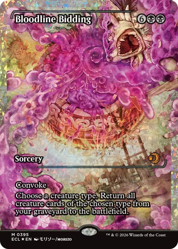 Bloodline Bidding (Showcase) (Fracture Foil) (395) (Lorwyn Eclipsed)