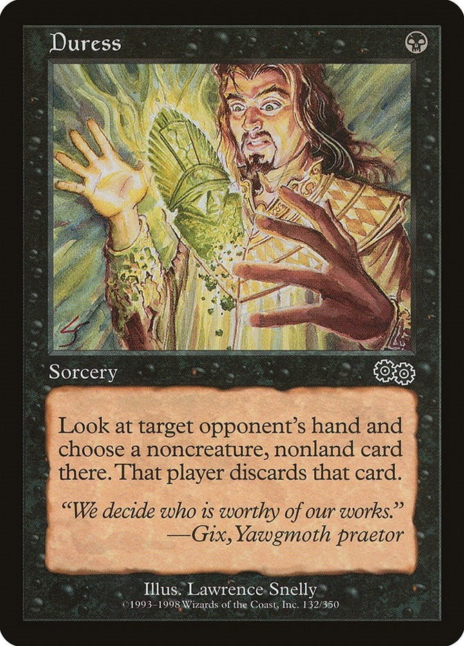 Image for Duress (132) (Urza's Saga) - Magic: The Gathering