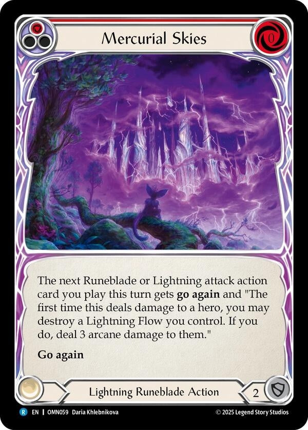 Image for Mercurial Skies (Red) (OMN059) (Omens of the Third Age) (OMN) - Flesh and Blood TCG