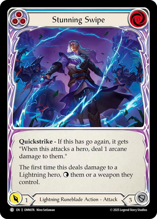 Image for Stunning Swipe (Blue) (OMN076) (Omens of the Third Age) (OMN) - Flesh and Blood TCG