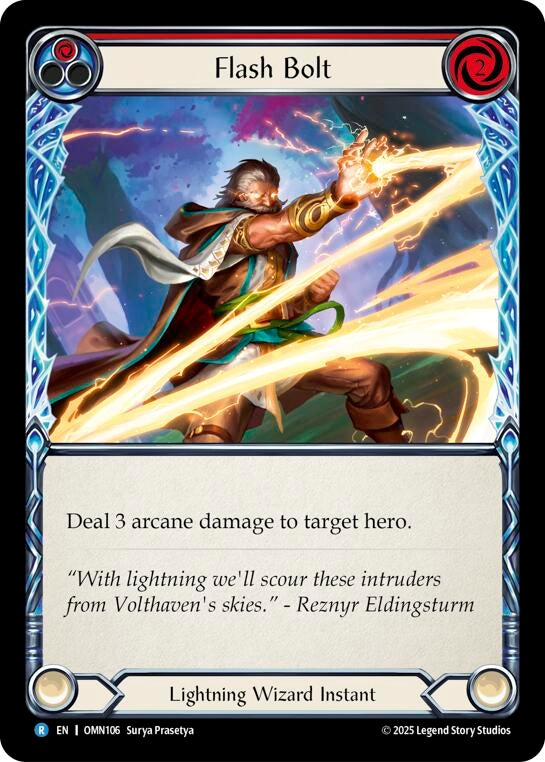 Image for Flash Bolt (Red) (OMN106) (Omens of the Third Age) (OMN) - Flesh and Blood TCG