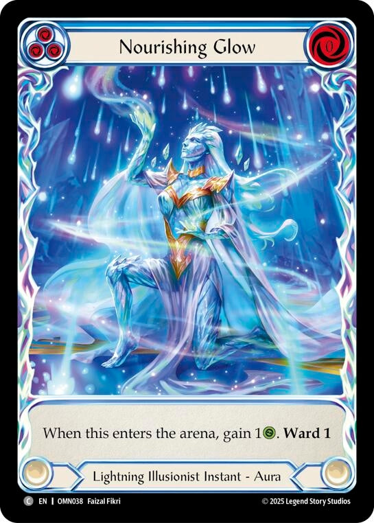 Image for Nourishing Glow (Blue) (Extended Art) (OMN038) (Omens of the Third Age) (OMN) - Flesh and Blood TCG