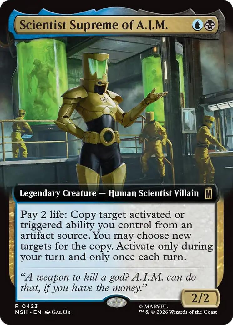 Image for Scientist Supreme of A.I.M. (Extended Art) (423) (Marvel Super Heroes) - Magic: The Gathering