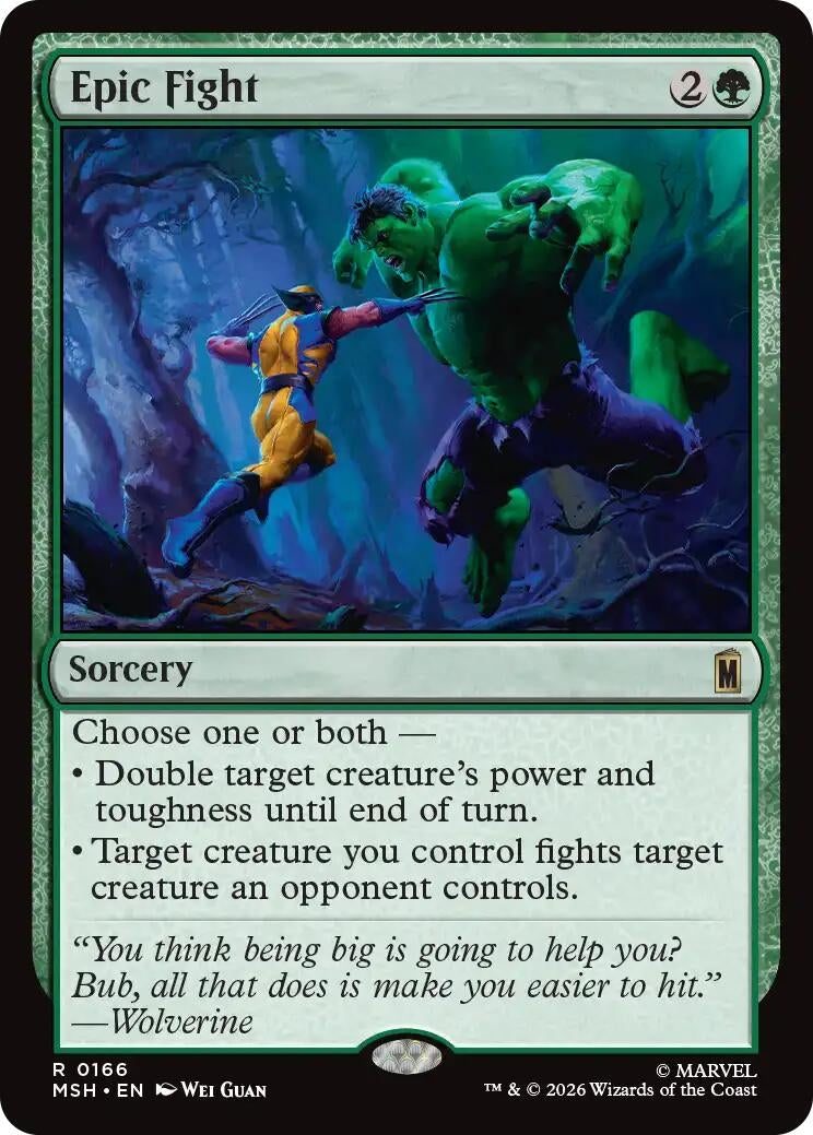 Image for Epic Fight (166) (Marvel Super Heroes) - Magic: The Gathering