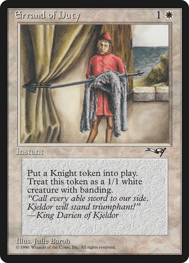 Errand of Duty (Page Holding Sword) (128) (ALL)