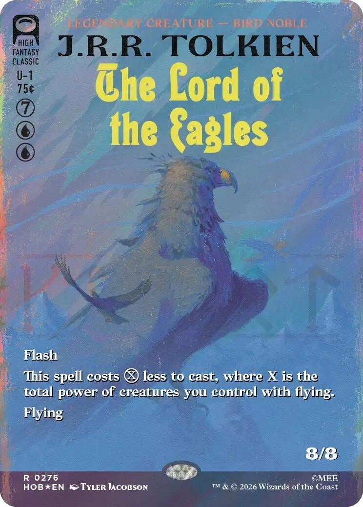 Image for The Lord of the Eagles (Borderless) (Surge Foil) (276) (The Hobbit) (HOB) - Magic: The Gathering