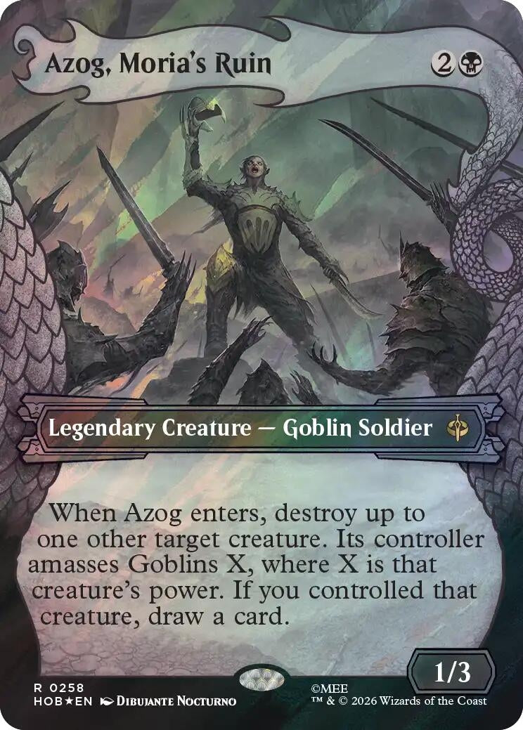 Image for Azog, Moria's Ruin (Showcase) (Surge Foil) (258) (The Hobbit) (HOB) - Magic: The Gathering