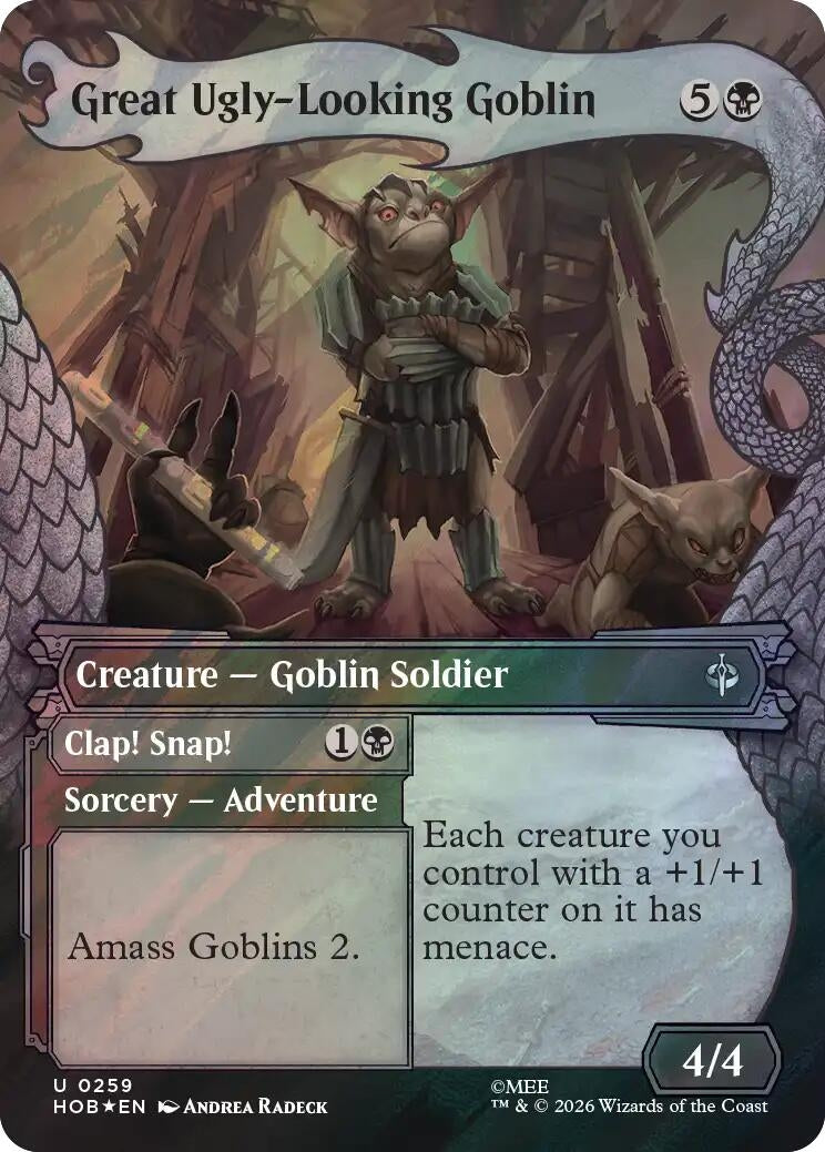 Image for Great Ugly-Looking Goblin (Showcase) (Surge Foil) (259) (The Hobbit) (HOB) - Magic: The Gathering
