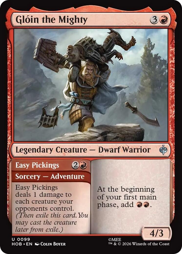 Image for Gloin the Mighty (99) (The Hobbit) (HOB) - Magic: The Gathering