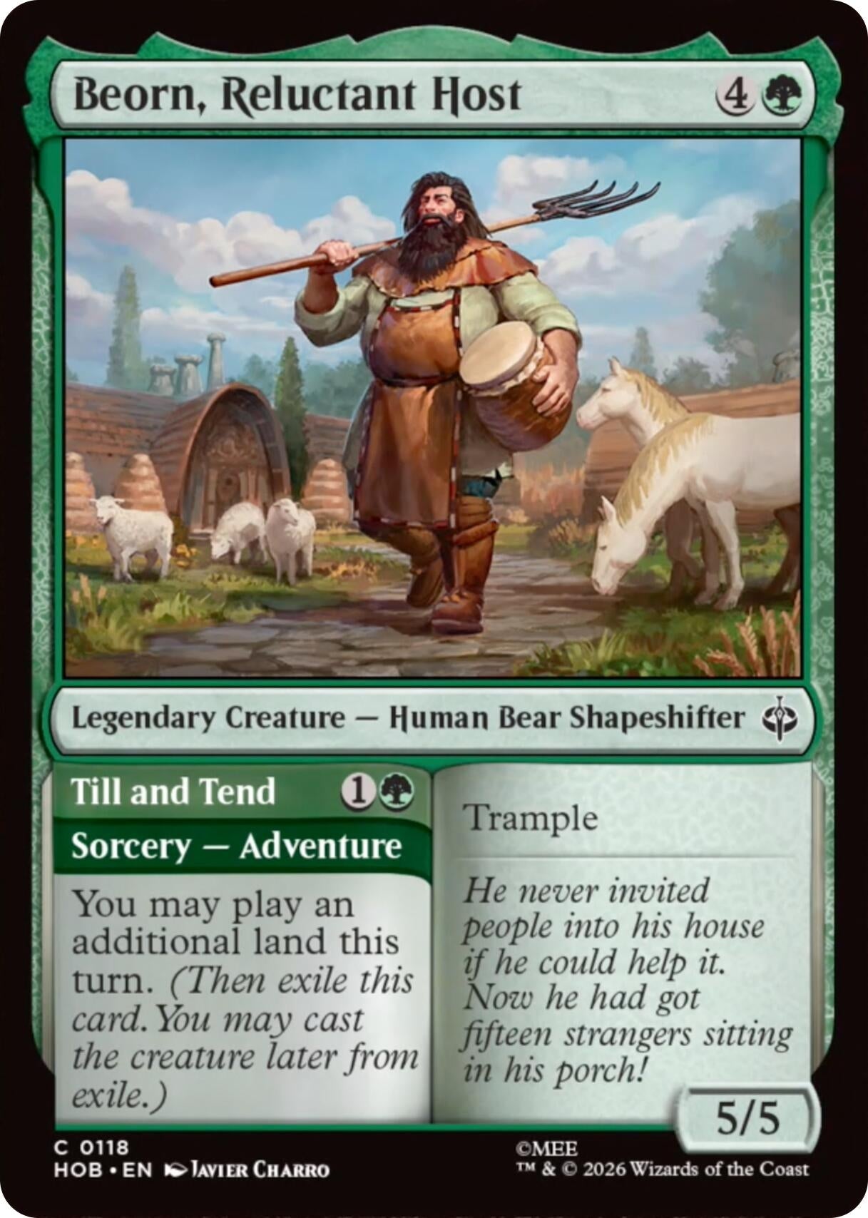 Image for Beorn, Reluctant Host (118) (The Hobbit) (HOB) - Magic: The Gathering