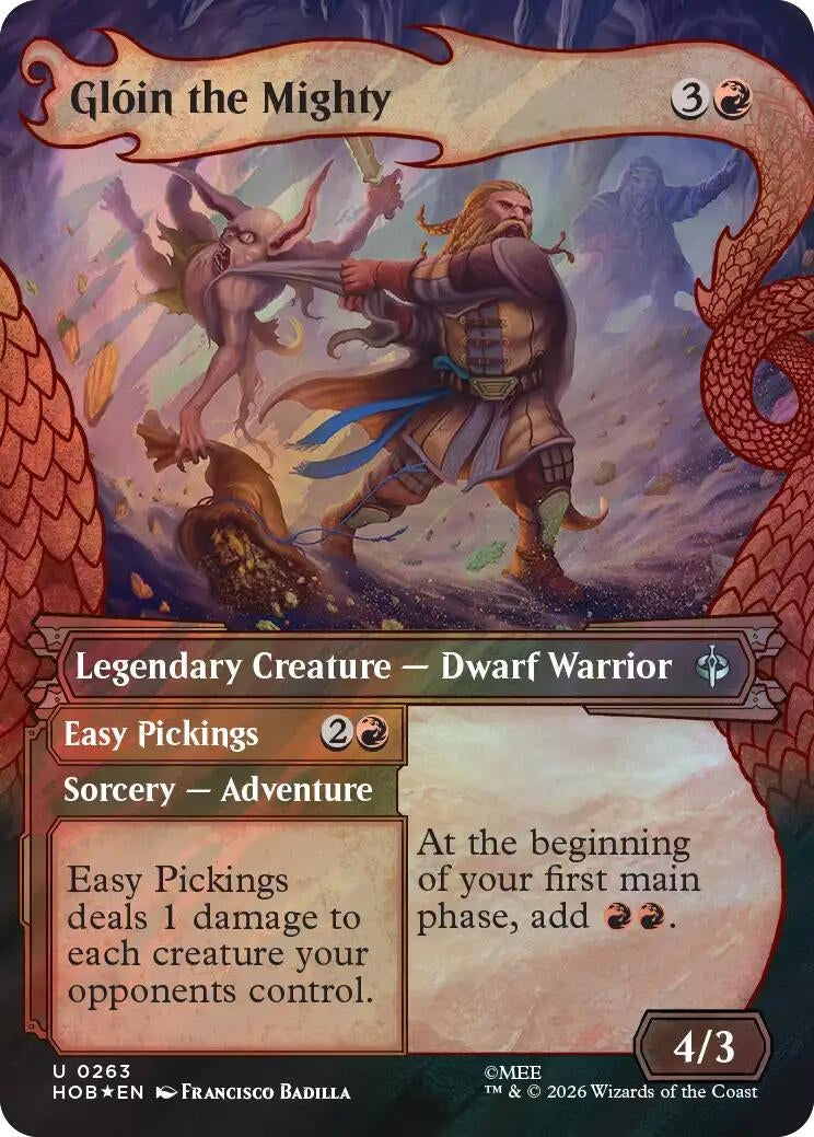 Image for Gloin the Mighty (Showcase) (Surge Foil) (263) (The Hobbit) (HOB) - Magic: The Gathering