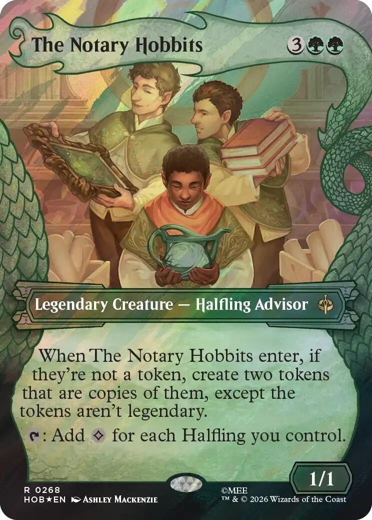 Image for The Notary Hobbits (Showcase) (Surge Foil) (268) (The Hobbit) (HOB) - Magic: The Gathering