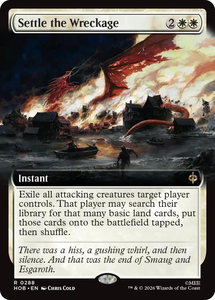 Image for Settle the Wreckage (Extended Art) (288) (The Hobbit) (HOB) - Magic: The Gathering