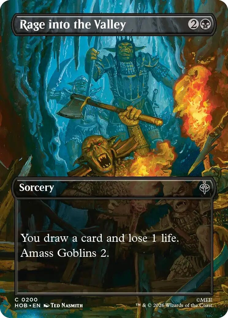 Image for Rage into the Valley (Borderless) (200) (The Hobbit) (HOB) - Magic: The Gathering
