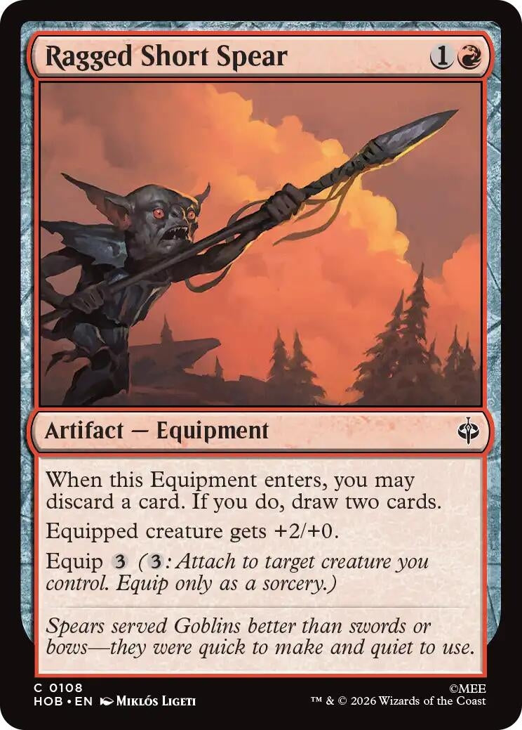Image for Ragged Short Spear (108) (The Hobbit) (HOB) - Magic: The Gathering