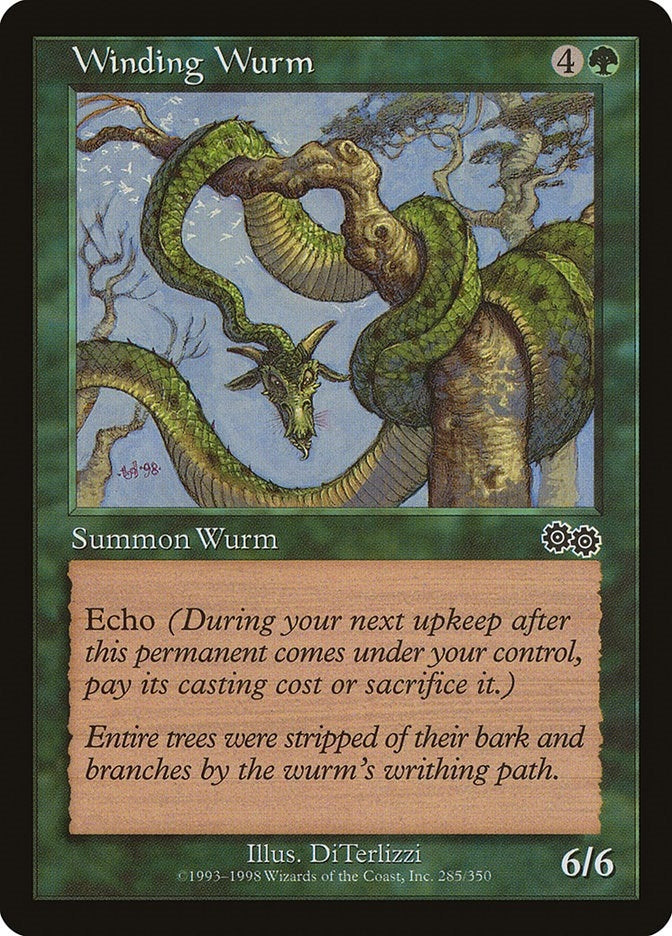 Winding Wurm (285) (Urza's Saga)