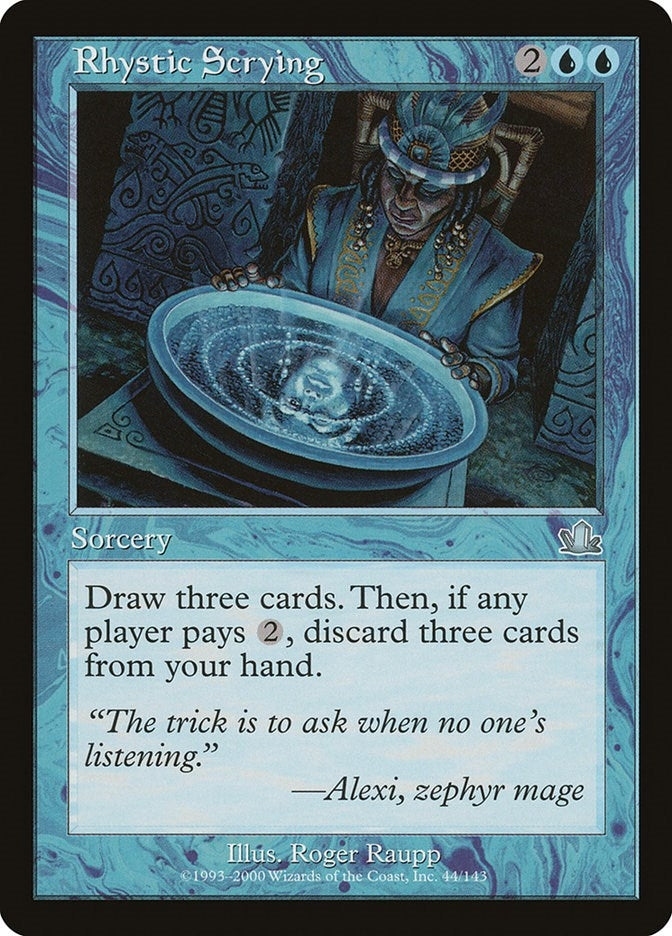 Image for Rhystic Scrying (44) (Prophecy) - Magic: The Gathering