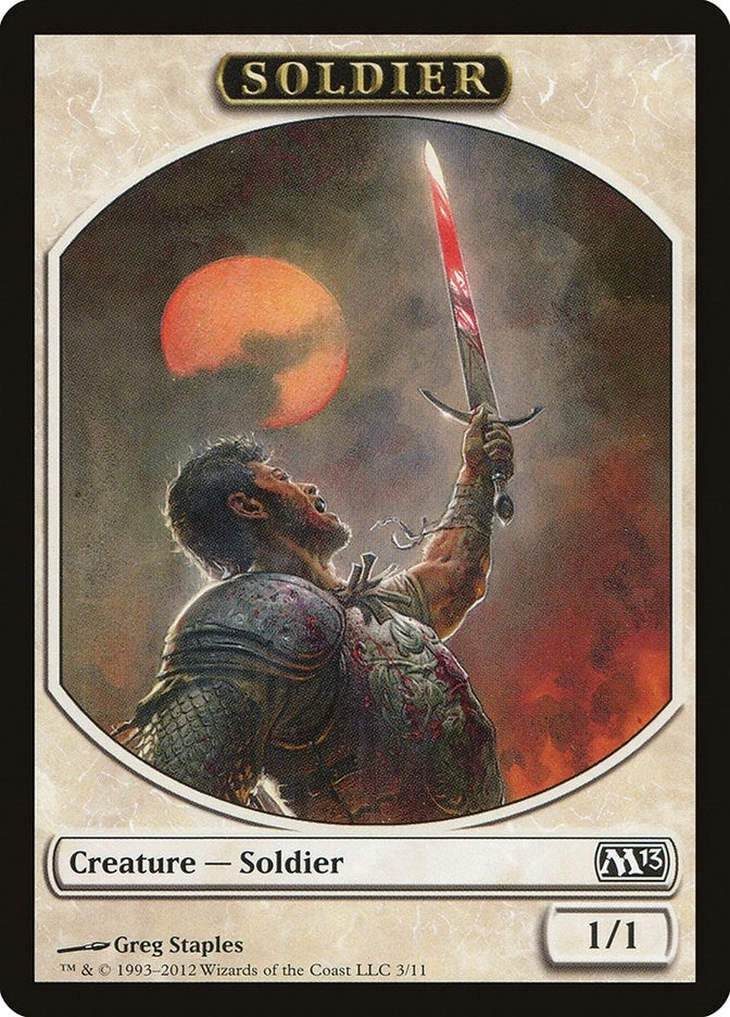 Image for Soldier Token (3) (Magic 2013 (M13)) (M13) - Magic: The Gathering