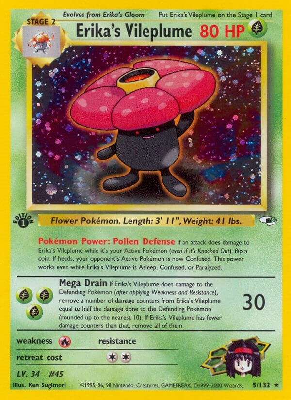 Erika's Vileplume (005/132) (Gym Heroes)