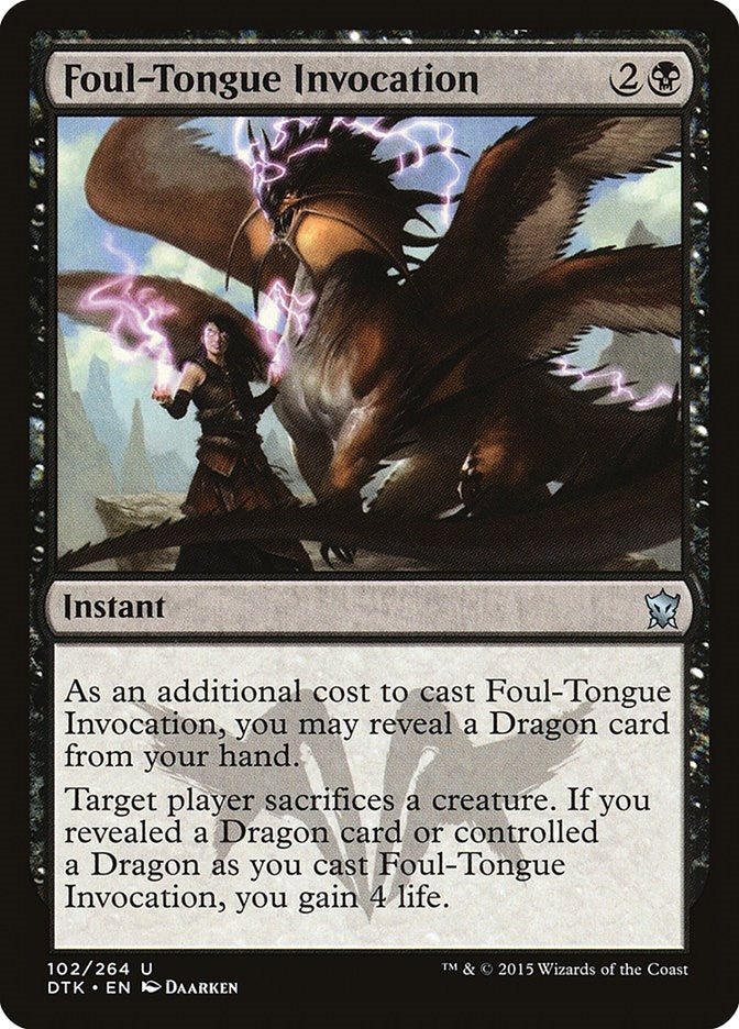 Image for Foul-Tongue Invocation (102) (Dragons of Tarkir) - Magic: The Gathering