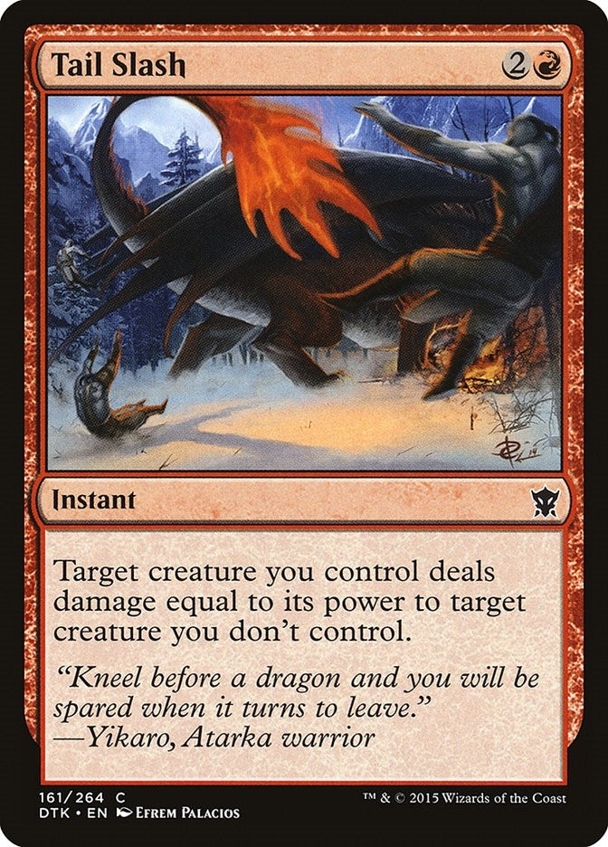 Image for Tail Slash (161) (Dragons of Tarkir) - Magic: The Gathering