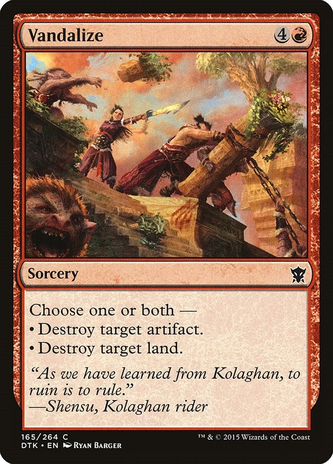 Image for Vandalize (165) (Dragons of Tarkir) - Magic: The Gathering