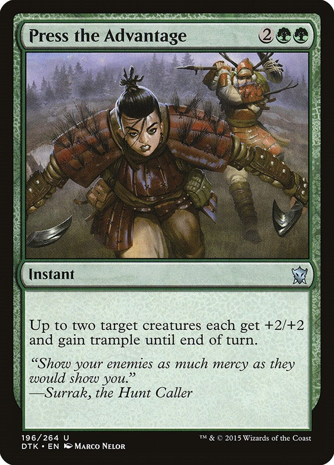 Image for Press the Advantage (196) (Dragons of Tarkir) - Magic: The Gathering