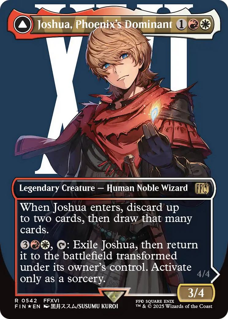 Joshua, Phoenix's Dominant (Borderless) (Surge Foil) (542) (FIN)
